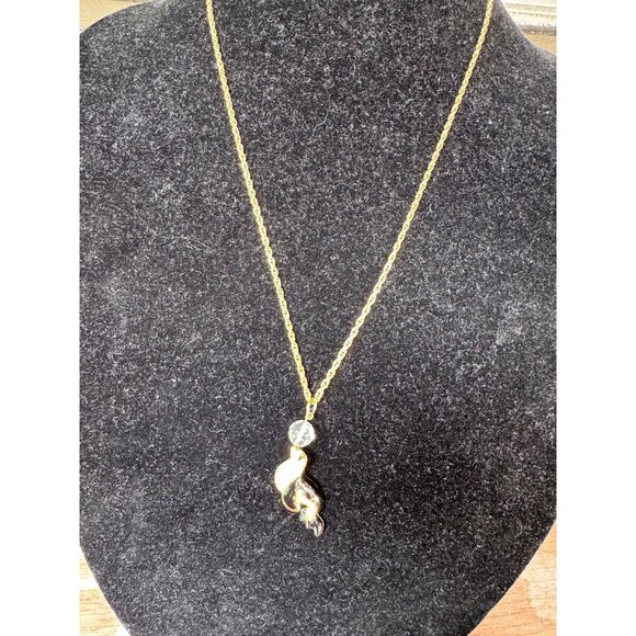 Swarovski Gold-Tone Pendant Necklace With Crystal & Rhinestone Accents Black & G - Picture 2 of 5